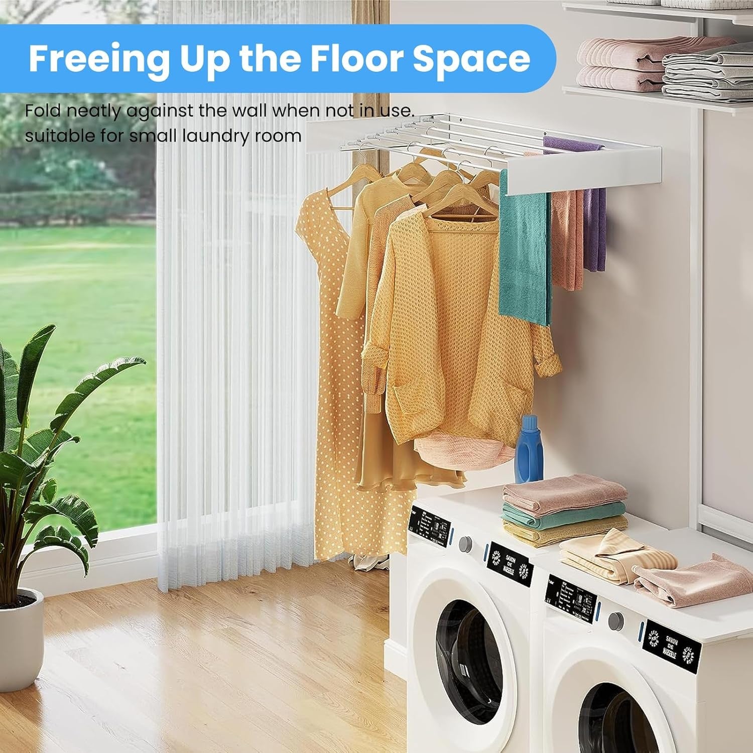 Αναδιπλούμενη Απλώστρα Ρούχων – Εύκολη Εγκατάσταση & Ανθεκτική Κατασκευή