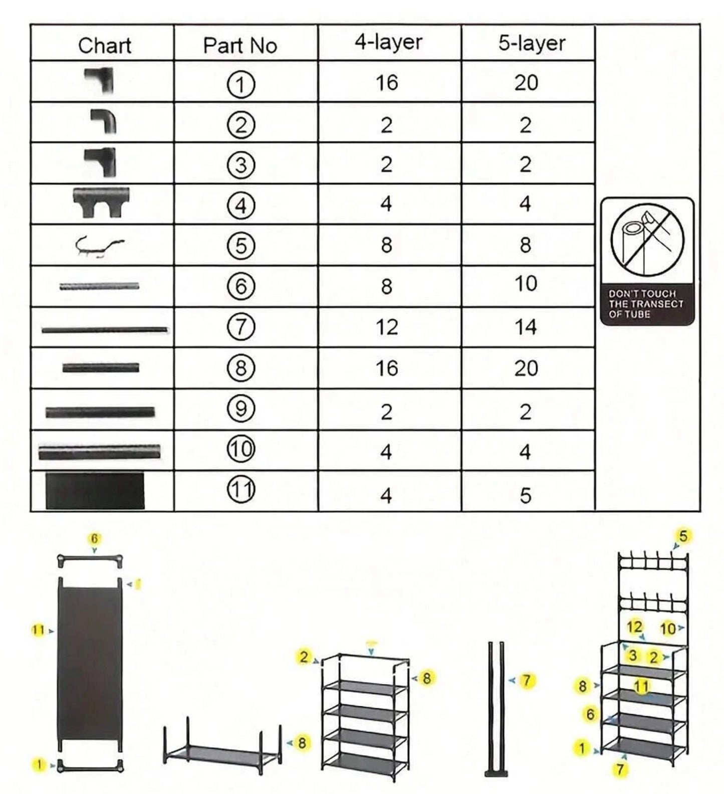 Wallex - Λευκή Πολυλειτουργική Κρεμάστρα & Ραφιέρα Παπουτσιών με 5 Ράφια & 8 Διπλές Κρεμάστρες | Ιδανική για Είσοδο, Σαλόνι & Γραφείο - WL140777
