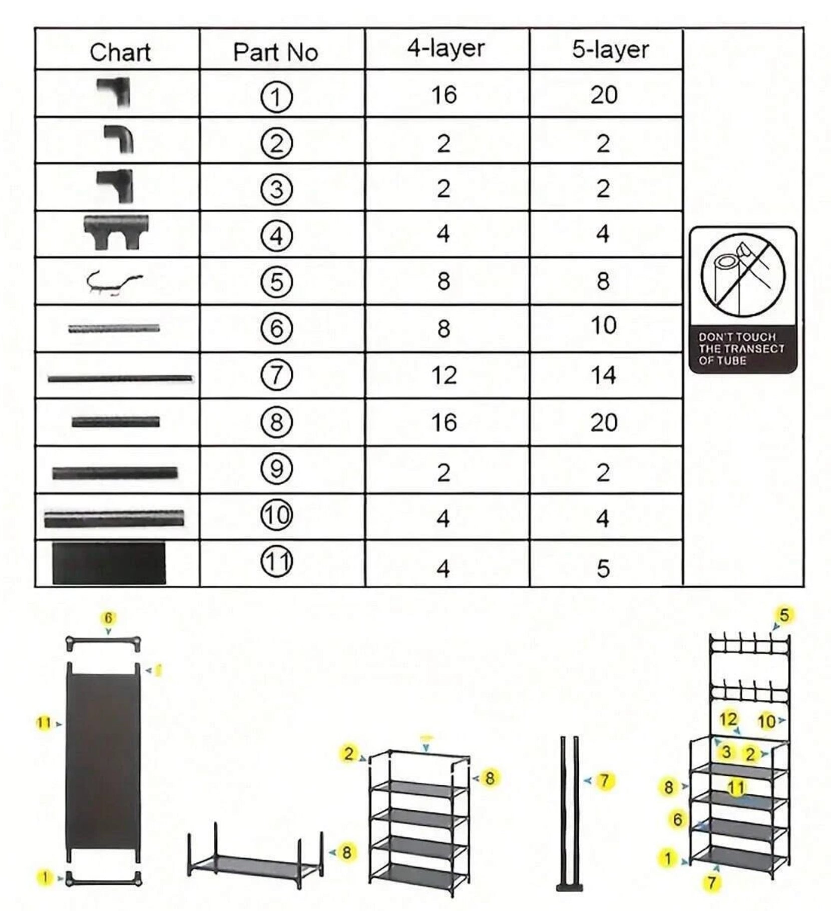 Wallex - Λευκή Πολυλειτουργική Κρεμάστρα & Ραφιέρα Παπουτσιών με 5 Ράφια & 8 Διπλές Κρεμάστρες | Ιδανική για Είσοδο, Σαλόνι & Γραφείο - WL140777