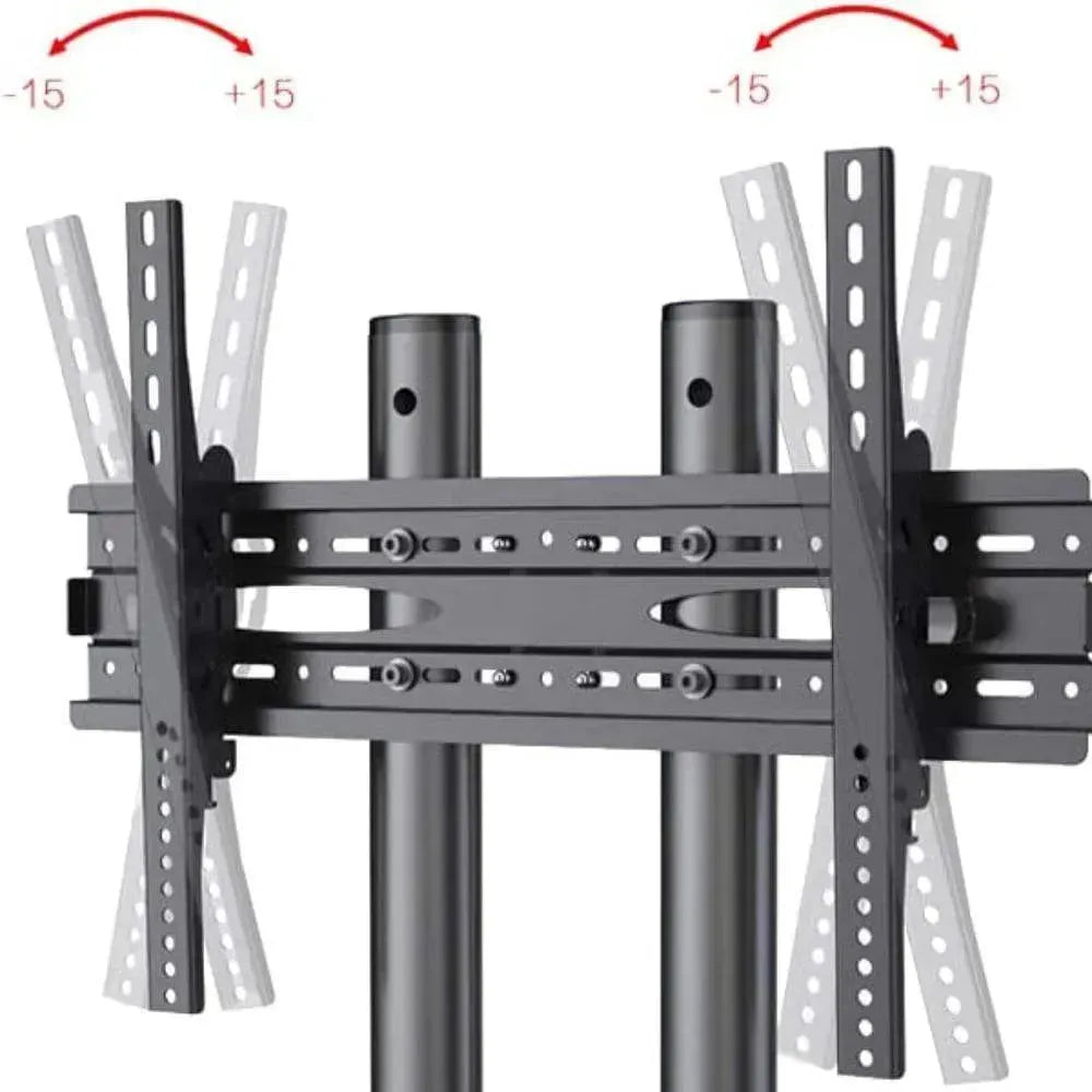 Wallex - Μεταλλική βάση τηλεόρασης δαπέδου με ράφι και ροδάκια 32 έως 65 ιντσών - 50kg - WL140302