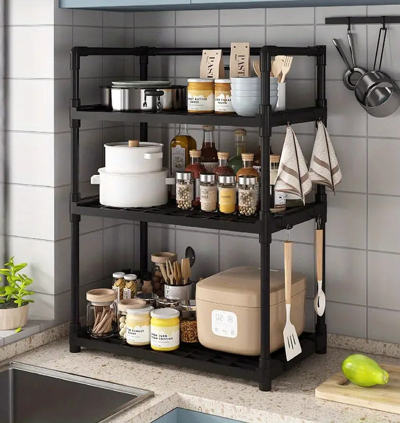 Ραφιέρα WALLEX τοποθετημένη σε κουζίνα – Χώρος αποθήκευσης για κατσαρόλες, βάζα και τρόφιμα