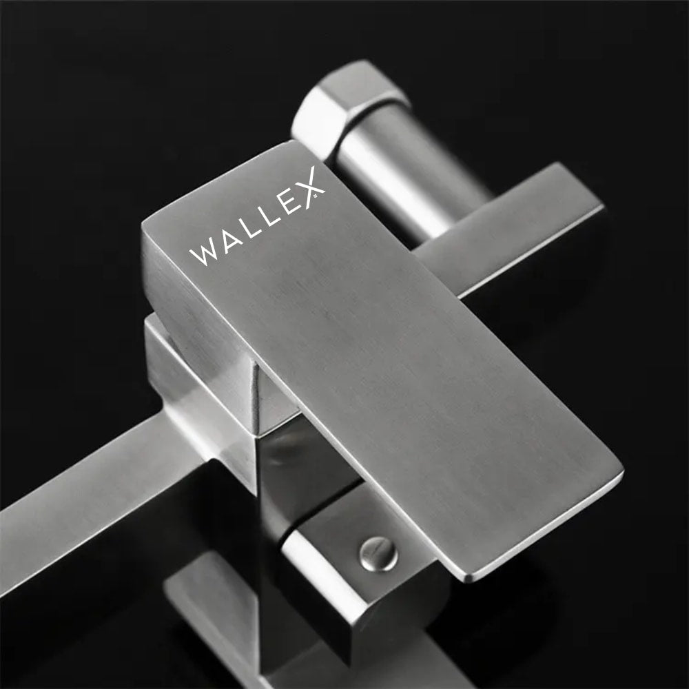 WALLEX Σετ Ντους & Μπαταρίας Μπανιέρας – Επιτοίχιο, με Κεφαλή Ντους, Τηλέφωνο & βρυσάκι | Ανοξείδωτο Ασημί | wox.gr