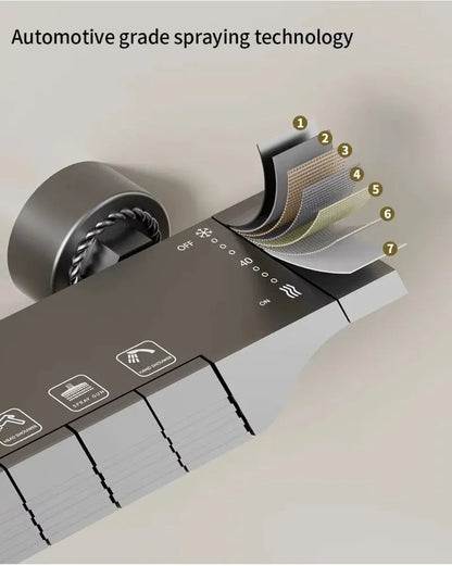 Wallex HydroFlow® – Θερμοστατική Στήλη Ντους 4 Λειτουργιών με Ορειχάλκινη Κεφαλή 20x26cm & Ρυθμιζόμενο Ύψος - WL140807